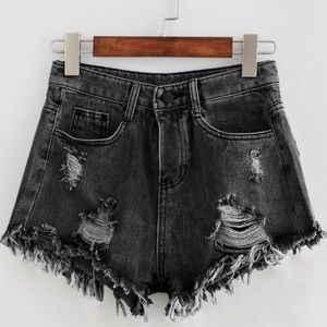 Distressed denim shorts sizes - S, M, L